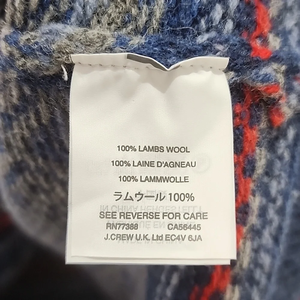 J. Crew 100% lambs wool sweater size M